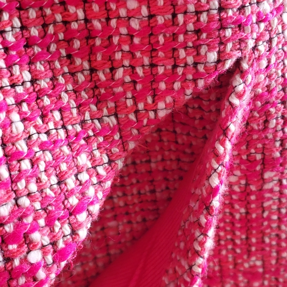 Pink Zara structured 82% Cotton, great quality coat, pink colour tweed, M - Picture 7 of 10